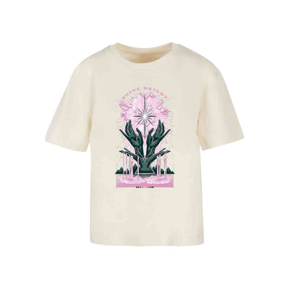 Miss Tee - Shine Bright Dames T-shirt - Beige